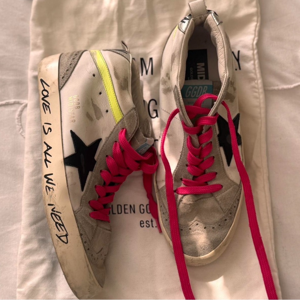 Golden Goose Sneakers with Black and Cream Accents